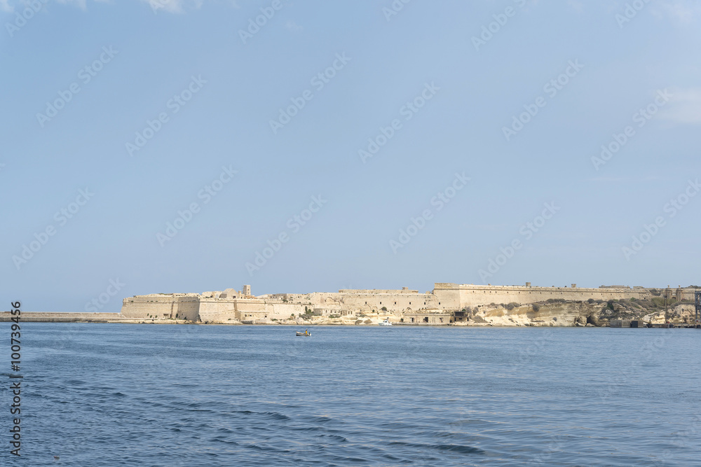 view on Valletta with its architecture from the sea view on Valletta with its architecture from the sea