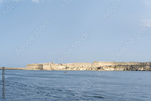 view on Valletta with its architecture from the sea