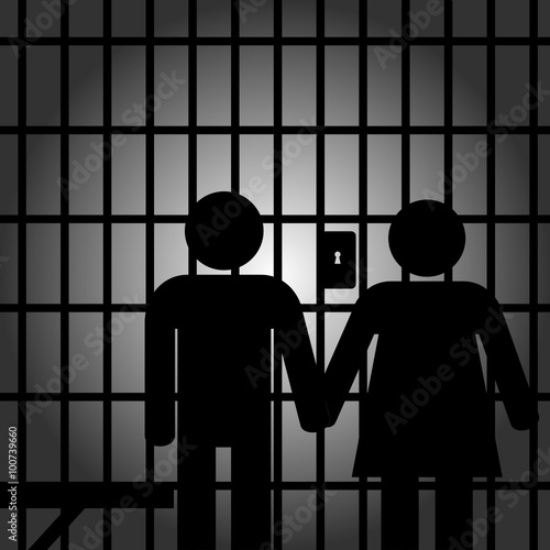 couple in prision illustration