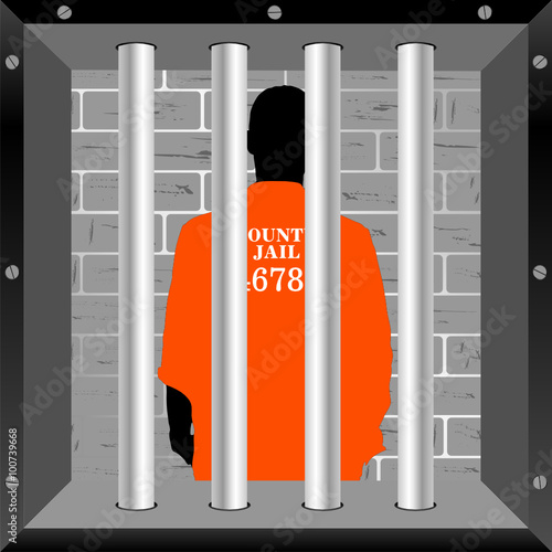 prisioner in cell illustration