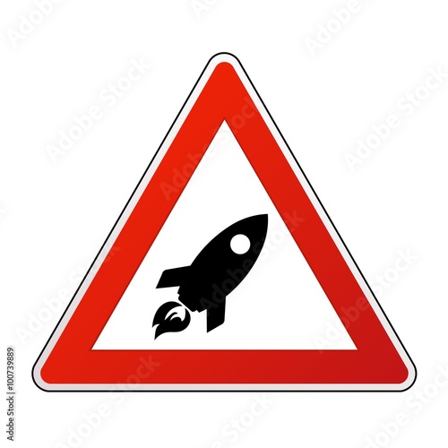 Rakete Schild