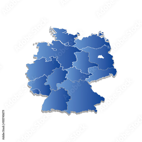 3D Extrusion of German Map 