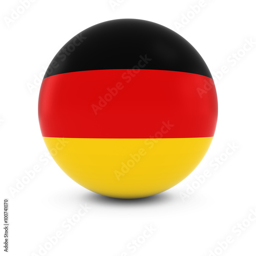 German Flag Ball - Flag of Germany on Isolated Sphere