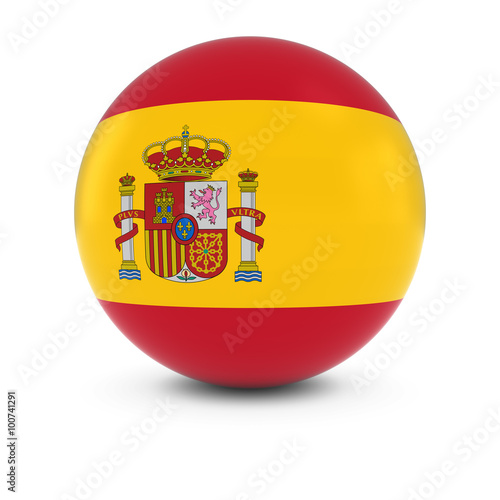 Free Download Spanish Flag Ball - Flag of Spain on Isolated Sphere - GFXLoad