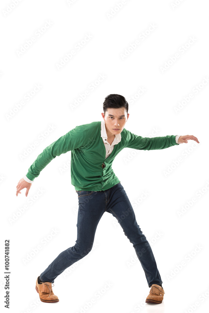 Asian young man dance Asian young man dance