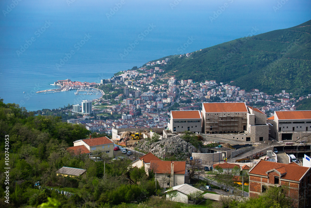 The view of Budwa. Montenegro.