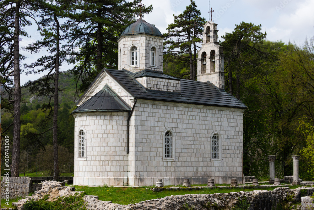 Fototapeta premium The Court Church, also known as Vlaska Church is the oldest building in Cetinje, Montenegro.
