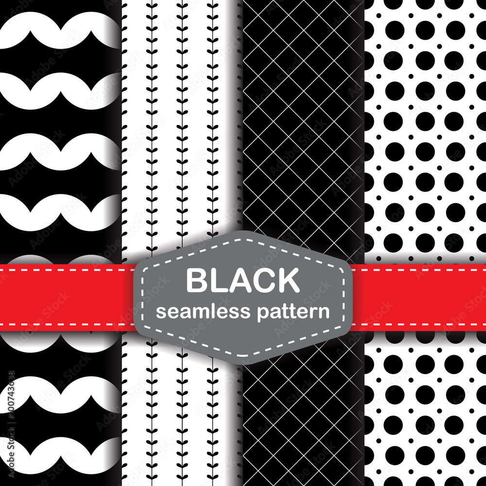 black seamless pattern vector illustration eps 10