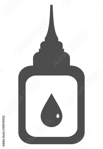 Oilcan. Lubricator. Icon. Isolated on white