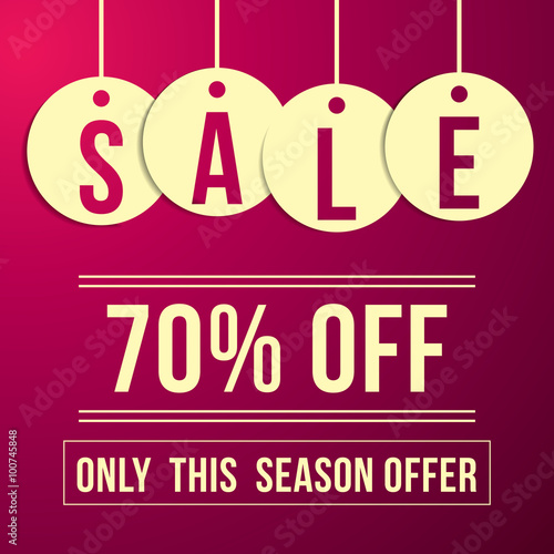 Sale discount design. Special offer price signs. Sale concept for shops, web and other commerce. Vector illustration.