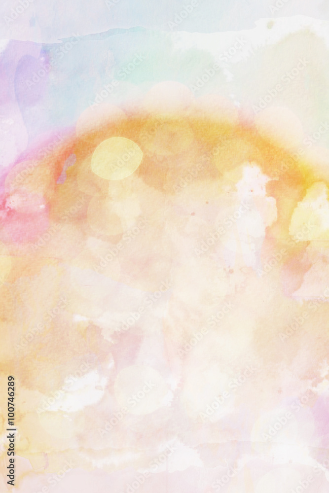 Lights during winter in watercolor Lights during winter in watercolor