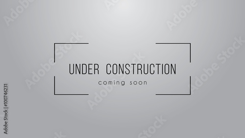 Under construction simple sign on grey background. Vector illustration.