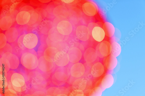 Defocused red lights during...