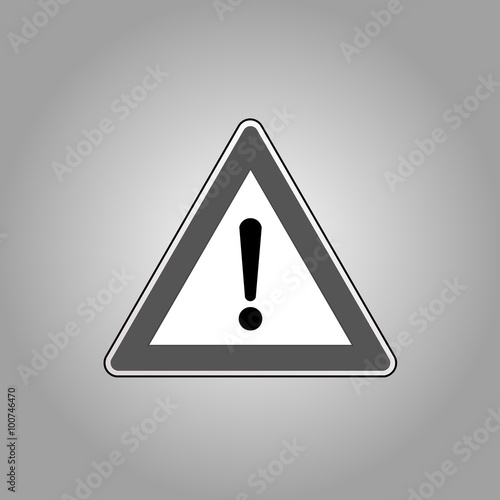 Achtung Schild Grau mit Hintergrund