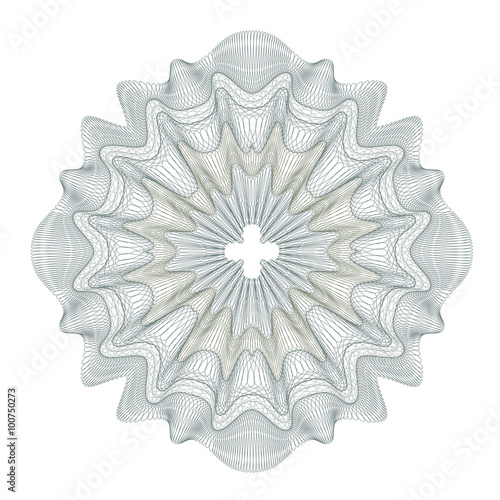 guilloche decorative element for design certificate, diploma and bank note