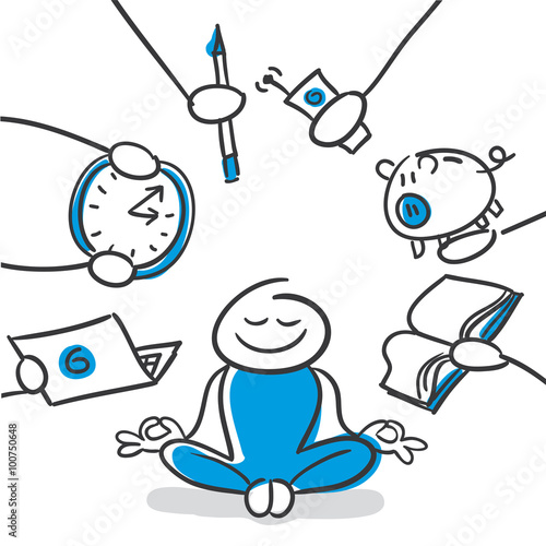 Stick Figure Series Blue