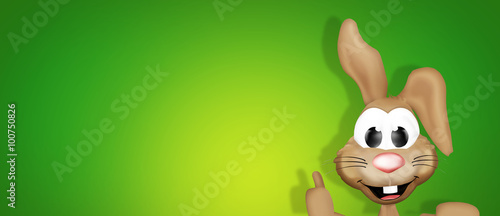 easter bunny thumbs up