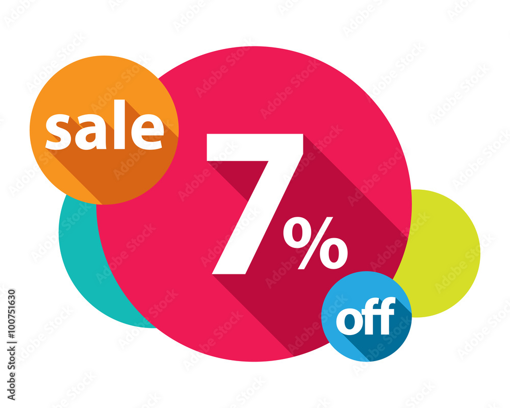 7% discount logo colorful circles 7% discount logo colorful circles