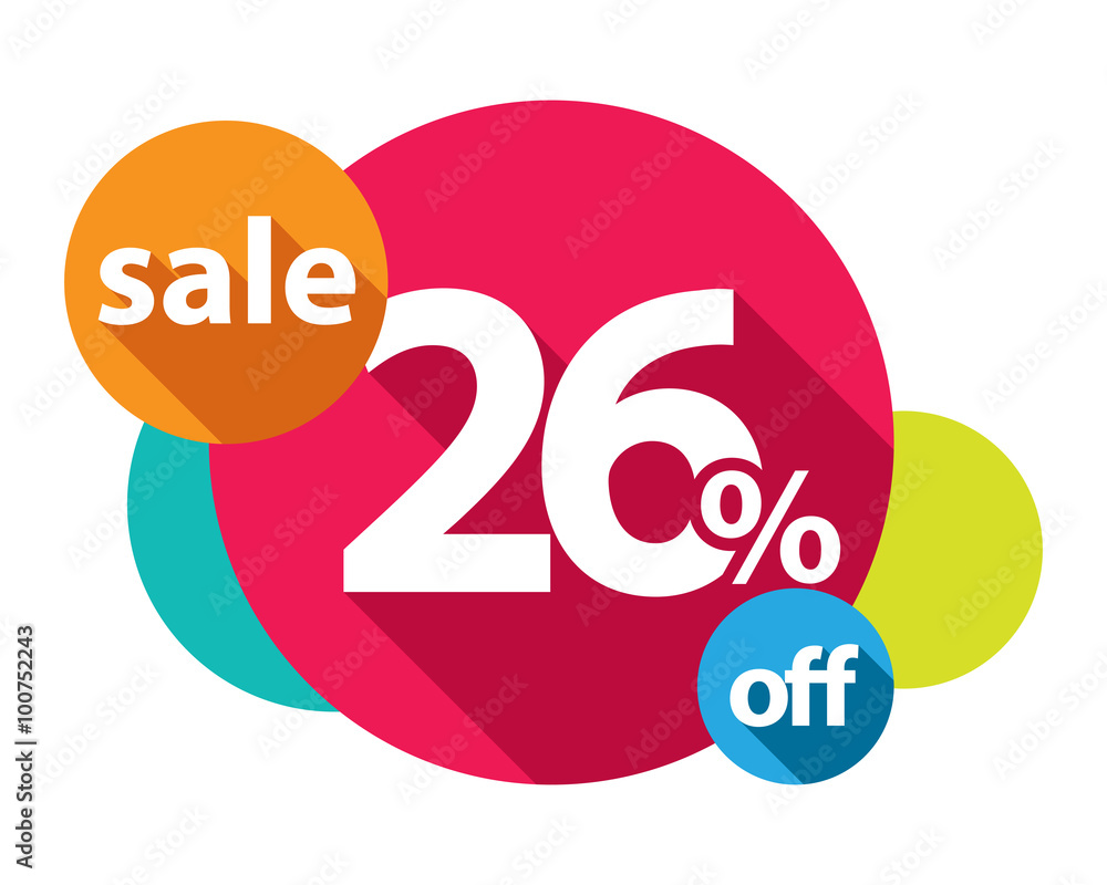 26% discount logo colorful circles 26% discount logo colorful circles