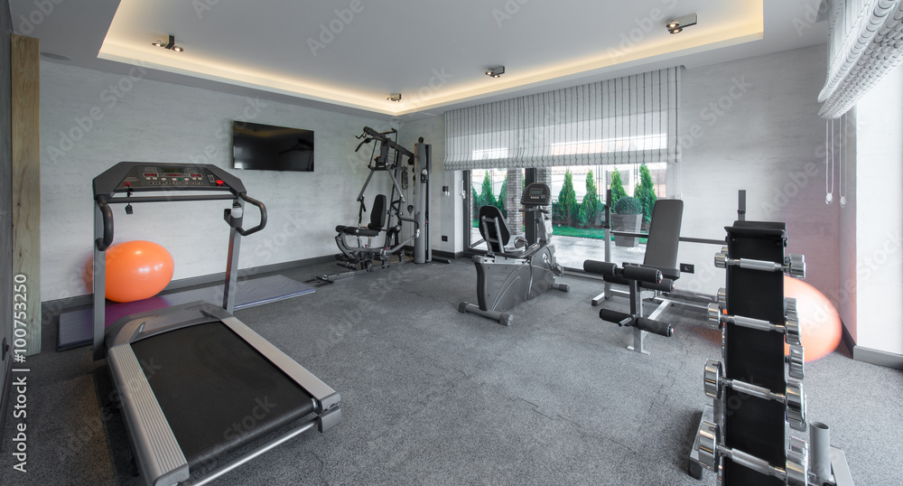 Obraz premium Home gym in luxury villa house