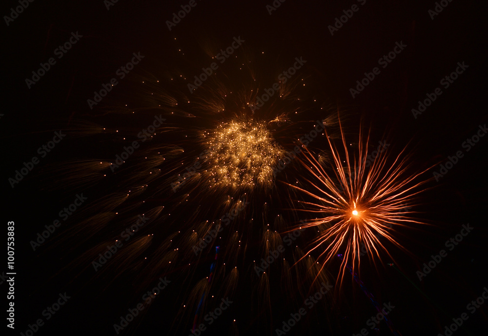 Fireworks Trails with a Blurred Zoom Lens Effect Fireworks Trails with a Blurred Zoom Lens Effect