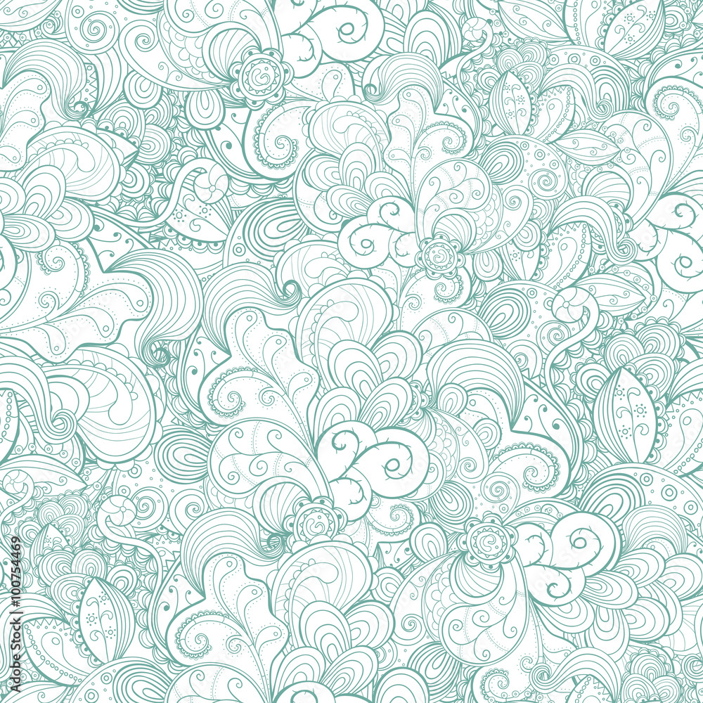Floral seamless light abstract hand-drawn card. Floral seamless light abstract hand-drawn card.