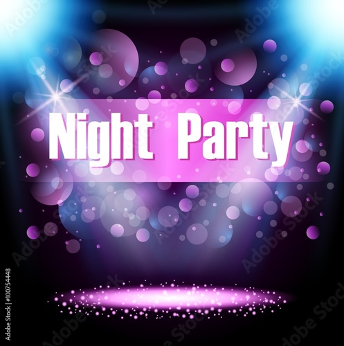 Night party, poster and flyer background
