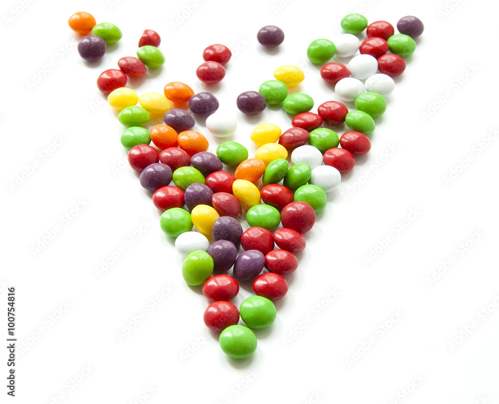 Colorful candy on white background Colorful candy on white background