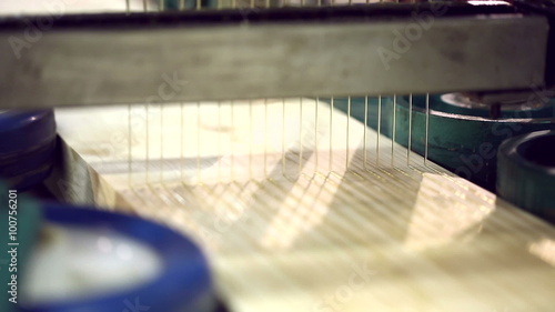 Close-up of adhesive applied to timber