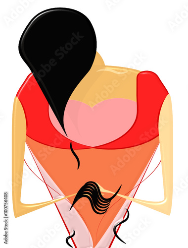 Mujer a la que se le cae el cabello