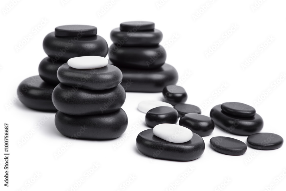 isolated massage stones set isolated massage stones set