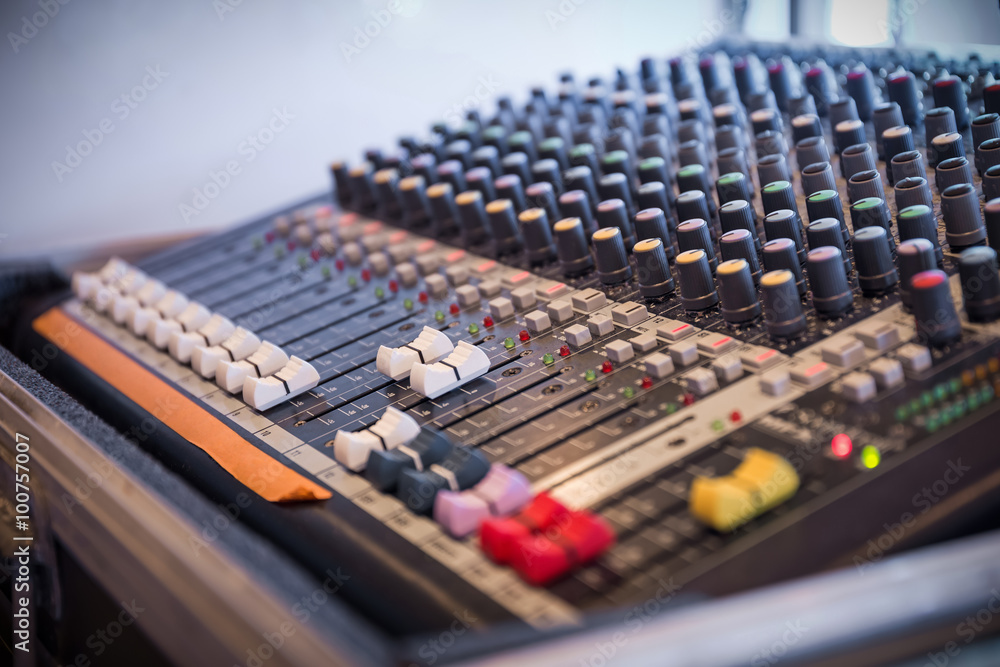 Sound mixer control panel Sound mixer control panel