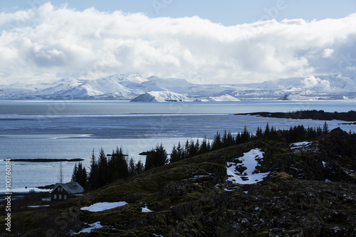 Fototapeta Naklejka Na Ścianę i Meble -  Thingvellir with lake Pingvallavatn in Iceland