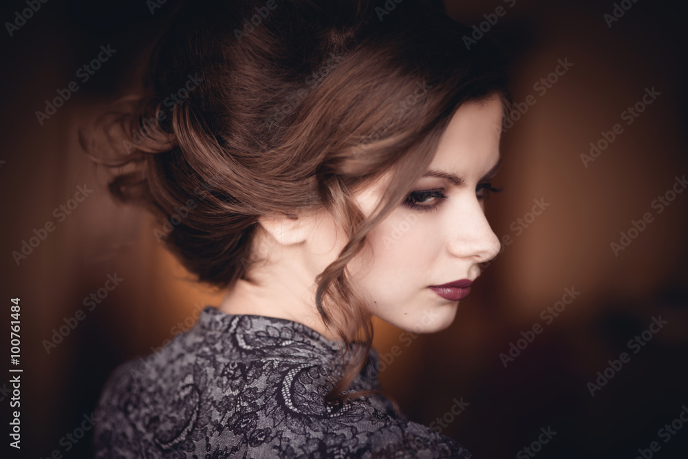 Young beautiful retro lady Young beautiful retro lady