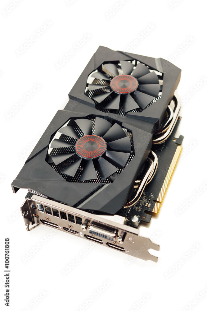 graphic video card, isolated on white
