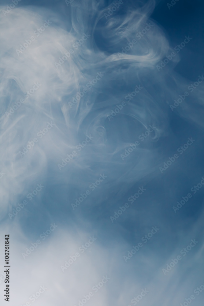 blue smoke background with copy-space