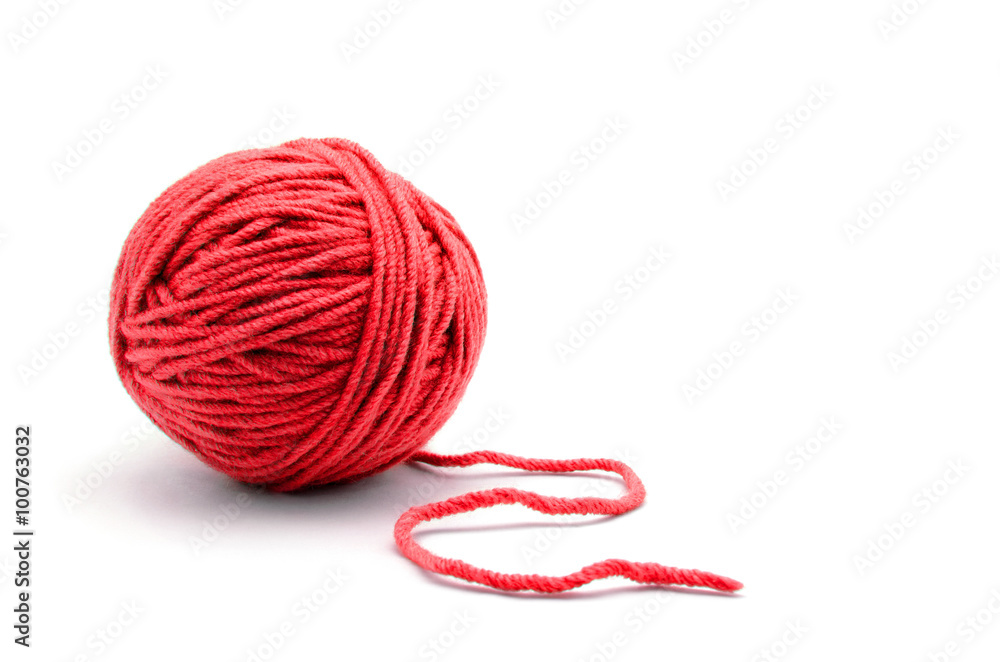 Ball of yarn on white background Ball of yarn on white background