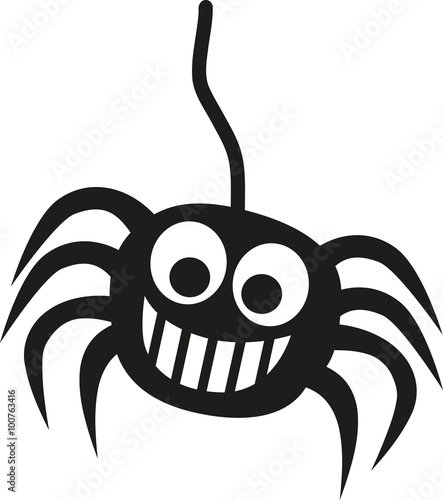 Crazy spider on thread