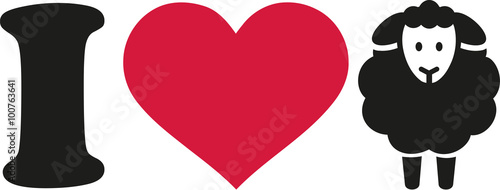 I love sheep symbol