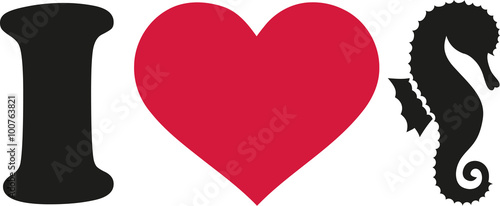 I love seahorse icon