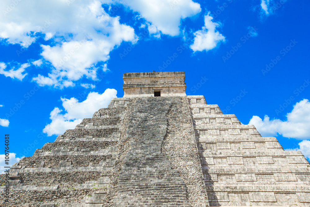 Kukulkan Pyramid in Chichen Itza Site, Mexico