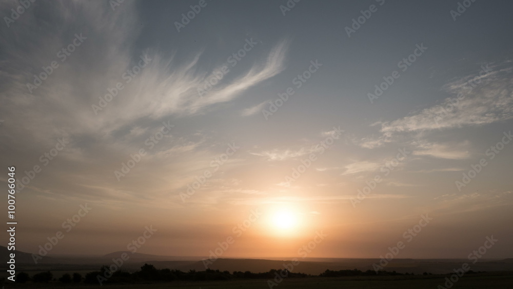 Timelapse of sunrise at the plain Timelapse of sunrise at the plain
