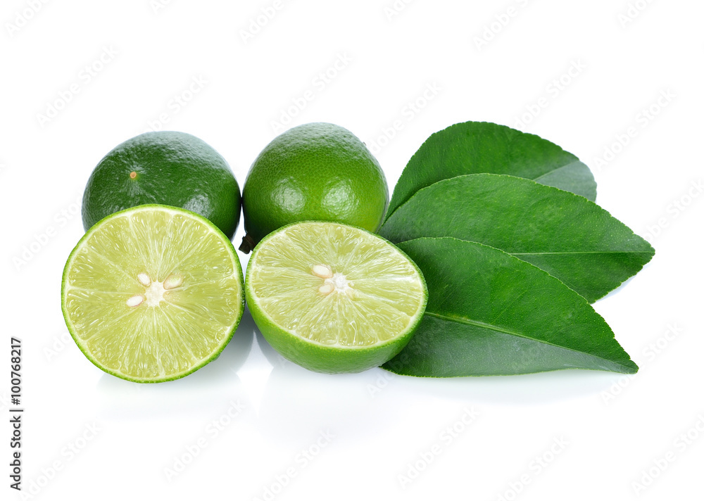 Fresh limes isolated on white Fresh limes isolated on white