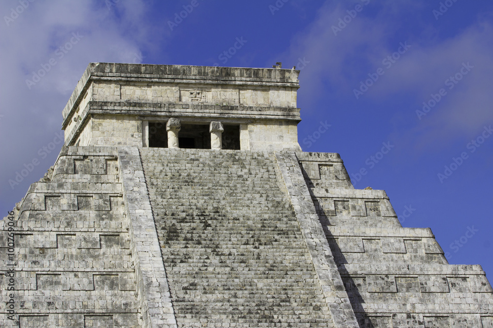 Kukulkan Pyramid at the Chichen Itza site in Mexico 