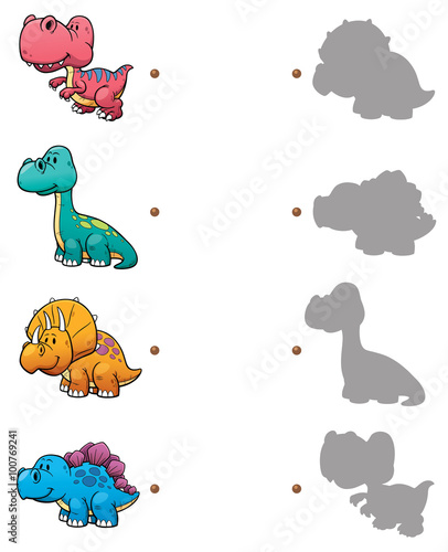 Vector Illustration of make the right choice and connect shadow matching