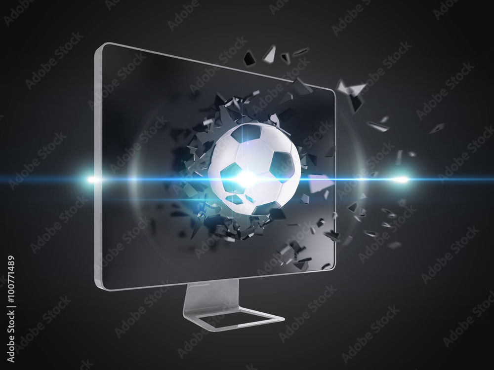 football destroy computer screen. football destroy computer screen.