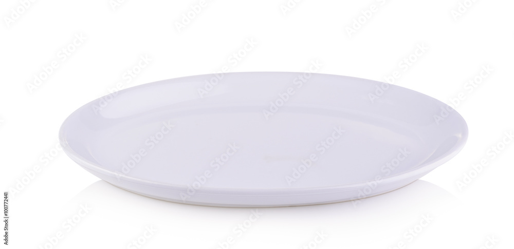 Empty plate isolated on a white background Empty plate isolated on a white background
