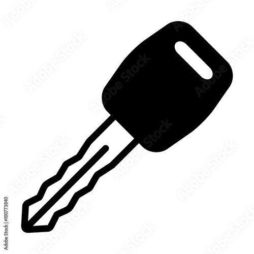 Car, vehicle or automobile key flat icon for apps and websites 