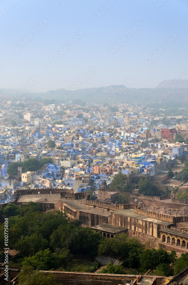 Jodhpur the blue city in Rajasthan state in India.