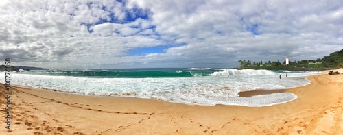 waimea beach big wave panorama